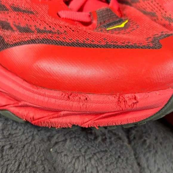 Hoka One One Speedgoat 5 Men's Running Shoes - Fiesta/Thyme -US 8D - Picture 8 of 11